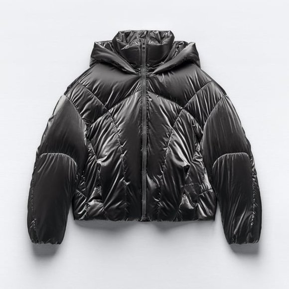 Zara Jackets & Blazers - METALLIC FINISH PUFFER ANORAK